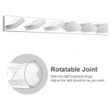 Ralbay Modern LED Bathroom Vanity Lights 6 Lights Acrylic Stainless Steel LED Vanity Light Fixtures for Bathroom Lighting 6000K Cool White Light