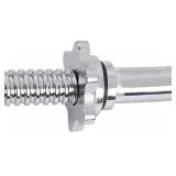 Curling Barbell Weight Bar 47" Standard Ez Curl Bar Solid Iron Weighted Workout Barbell Weight Lifting Bar for Home Strength Training Fitness Exercise Equipment (weights are not included)