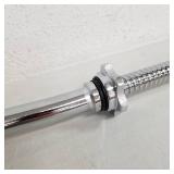 Curling Barbell Weight Bar 47" Standard Ez Curl Bar Solid Iron Weighted Workout Barbell Weight Lifting Bar for Home Strength Training Fitness Exercise Equipment (weights are not included)