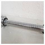 Curling Barbell Weight Bar 47" Standard Ez Curl Bar Solid Iron Weighted Workout Barbell Weight Lifting Bar for Home Strength Training Fitness Exercise Equipment (weights are not included)