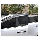 AUTORIFIC Side Window Deflector Smoke Tinted Tape-On Side Window Vent Visor Deflectors Rain Guards,4-Piece