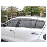AUTORIFIC Side Window Deflector Smoke Tinted Tape-On Side Window Vent Visor Deflectors Rain Guards,4-Piece