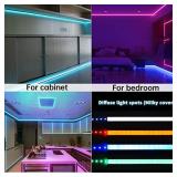 Muzata 3.3FT/1M Spotless LED Channel System with Milky White Frosted Diffuser,Black Deep Aluminum Profile Housing Track for Strip Tape Light U101 1M BW,LU2 LN1 LW1