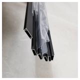 Muzata 3.3FT/1M Spotless LED Channel System with Milky White Frosted Diffuser,Black Deep Aluminum Profile Housing Track for Strip Tape Light U101 1M BW,LU2 LN1 LW1