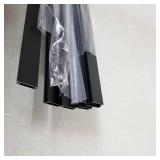 Muzata 3.3FT/1M Spotless LED Channel System with Milky White Frosted Diffuser,Black Deep Aluminum Profile Housing Track for Strip Tape Light U101 1M BW,LU2 LN1 LW1