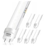 T8 LED Tube Light Bulbs 4FT, 36W 4680Lm 6000K Cool White Light, T8 T10 T12 Fluorescent Replacement Bulbs 4 Foot, High Output D-Shaped, Bi-Pin G13 Base, Dual-End Powered, Ballast Bypass (4-Pack)