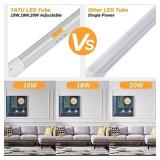 T8 LED Tube Light Bulbs 4FT, 36W 4680Lm 6000K Cool White Light, T8 T10 T12 Fluorescent Replacement Bulbs 4 Foot, High Output D-Shaped, Bi-Pin G13 Base, Dual-End Powered, Ballast Bypass (4-Pack)