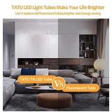 T8 LED Tube Light Bulbs 4FT, 36W 4680Lm 6000K Cool White Light, T8 T10 T12 Fluorescent Replacement Bulbs 4 Foot, High Output D-Shaped, Bi-Pin G13 Base, Dual-End Powered, Ballast Bypass (4-Pack)