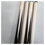 ISPIRITO Pool Cues 2-Piece 58 Inch House Bar Billiard Cue Sticks 13mm Glue-on Tips Hardwood Wooden Cues