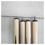 ISPIRITO Pool Cues 2-Piece 58 Inch House Bar Billiard Cue Sticks 13mm Glue-on Tips Hardwood Wooden Cues