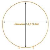 LANGXUN Large Size Golden Metal Round Balloon Arch kit