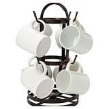 Gourmet Basics by Mikasa 5158729 Metal Rotating 8-Cup Mug Tree, Antique Black
