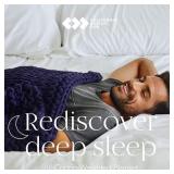 100% Cotton Weighted Blanket for Kids, Soft & Calming, Airy Hand Knit & Filler Free, 8 lb Handmade Chunky Knit Weighted Blanket, Machine Washable ( Blue)