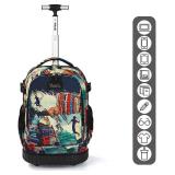 Tilami Rolling Backpack 19 inch Wheeled Cute LAPTOP Boys Girls Travel School Student Trip, RETAILS FOR $91