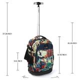 Tilami Rolling Backpack 19 inch Wheeled Cute LAPTOP Boys Girls Travel School Student Trip, RETAILS FOR $91
