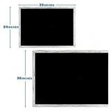 AMUSIGHT Chalkboard, White Rustic Framed Chalk Board, 48 x 36 Inches, Decoration Board for Bar, Coffee Shop, Restaurant, Kitchen
