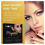 Upgraded 3D Magnetic Eyelashes Kit, Reusable Magnetic Eyelashes with Eyeliner,Magnetic Eyeliner and Magnetic Eyelash-No Glue Needed (5-Pairs)