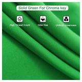Heysliy Green Screen Backdrop with Stand Kit, 6.5 X 6.5 Ft Portable Green Screen Stand with 5 X 6.5 Ft Greenscreen for Streaming,Video Gaming,Zoom