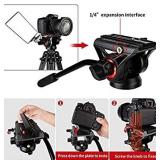 Video Tripod, COMAN KX3636 74 inch Complete Tripod Units, Professional Heavy Duty Aluminum Tripod with 360 Degree Fluid Head and Mid-Level Spreader 13.2LB Load for DSLR, Camcorder, Cameras and More