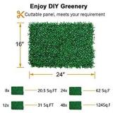 Artificial Boxwood Panel - 24 PCS Faux Boxwood Hedge Wall Panels as Greenery Backdrop, 24 x 16 Inch Boxwood Hedge Mat for Indoor Wall Decoration and Outdoor, Balcony, Garden Fence