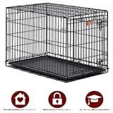 Amazon Basics Single Door Folding Metal Dog Crate Kennel with Liner Tray, 36 x 23 x 25 Inches (B00QAVO29I)