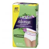 Always Discreet Incontinence Underwear for Women, Maximum, Large, 28 ct