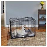 Amazon Basics Double Door Folding Metal Dog Crate Kennel with Liner Tray, 30 x 19 x 21 Inches (B018YCU79O)