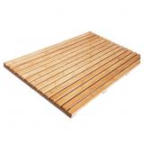 CR Home Luxury 32x20 Bamboo Bath Mat Bamboo Shower Mat Bamboo Wood Bath Mat