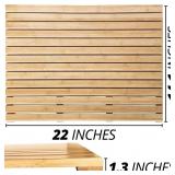 CR Home Luxury 32x20 Bamboo Bath Mat Bamboo Shower Mat Bamboo Wood Bath Mat