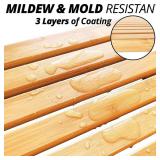 CR Home Luxury 32x20 Bamboo Bath Mat Bamboo Shower Mat Bamboo Wood Bath Mat