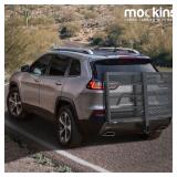 Mockins Hitch Mounted Cargo Carrier with Ramp | 48" x 28.5" x 4.25" | 500 lbs. Capacity | Ramp Measures 59" x 27"