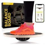 Balance Board - Core Trainer Made Of Wood - Increase Stabilty, Strength and Flexibility