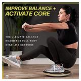 Balance Board - Core Trainer Made Of Wood - Increase Stabilty, Strength and Flexibility