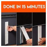 Echogear TV Cable Hider for Wall Mounted TV - 48" Long Cord Raceway Can Be Cut to Any Length - Cable Cover Installs On The Wall in Minutes with A Screwdriver to Hide Wires