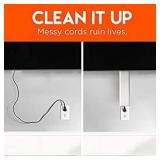 Echogear TV Cable Hider for Wall Mounted TV - 48" Long Cord Raceway Can Be Cut to Any Length - Cable Cover Installs On The Wall in Minutes with A Screwdriver to Hide Wires