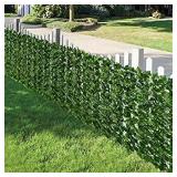 DearHouse Artificial Ivy Privacy Fence Screen, 118x59in Artificial Hedges Fence and Faux Ivy Vine Leaf Decoration for Outdoor Garden Decor