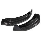 EPARTS 3 Pieces Style Carbon Fiber Look Front Bumper Lip Spoiler Splitter Side Body Kit Trim Protection Compatible with Model Y Tesla