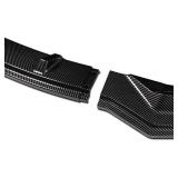 EPARTS 3 Pieces Style Carbon Fiber Look Front Bumper Lip Spoiler Splitter Side Body Kit Trim Protection Compatible with Model Y Tesla