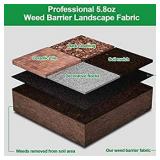 Amagabeli 5.8oz 6ftx300ft Weed Barrier Landscape Fabric Heavy Duty Ground Cover Weed Cloth Geotextile Fabric Durable Driveway Cover Garden Lawn Fabric Outdoor Weed Mat