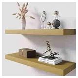 BAMEOS Floating Shelf,Wall Shelf,Decor Wall Mounted Shelves,Hanging Shelf Set L24xW6 for Kitchen Living,Kitchen,Room Bathroom Bedroom Storage