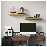 BAMEOS Floating Shelf,Wall Shelf,Decor Wall Mounted Shelves,Hanging Shelf Set L24xW6 for Kitchen Living,Kitchen,Room Bathroom Bedroom Storage