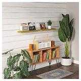 BAMEOS Floating Shelf,Wall Shelf,Decor Wall Mounted Shelves,Hanging Shelf Set L24xW6 for Kitchen Living,Kitchen,Room Bathroom Bedroom Storage