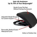 Carex Uplift Premium Seat Assist Plus With Memory Foam - Chair Lift And Sofa Stand Assist - 70% Seat Lift Assistance Up To 350lbs