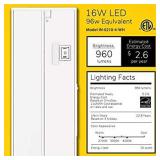 GETINLIGHT 3 Color Levels Dimmable LED Under Cabinet Lighting with ETL Listed, Warm White (2700K), Soft White (3000K), Bright White (4000K), White Finished, 32-inch, IN-0210-4