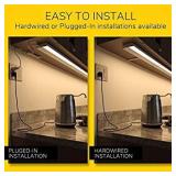 GETINLIGHT 3 Color Levels Dimmable LED Under Cabinet Lighting with ETL Listed, Warm White (2700K), Soft White (3000K), Bright White (4000K), White Finished, 32-inch, IN-0210-4