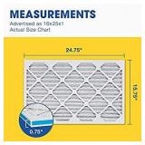 Aerostar 16x25x1 MERV 11 Pleated Air Filter, AC Furnace Air Filter, 6 Pack (Actual Size: 15 3/4"x 24 3/4" x 3/4")