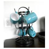 Rotating Metal Mug Holder Rack