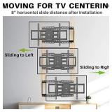 USX MOUNT Full Motion TV Wall Mount Bracket fits for 32-90" TVs Holds up to 150lbs with Sliding Design for TV Centering, Swivel, Tilt, Max VESA 600x400mm, Arms for 16", 18", 24" Studs