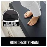 Gorilla Grip Anti Fatigue Cushioned Comfort Mat, Ergonomically Durable, Supportive, Padded, Thick and Washable, Stain-Resistant, Kitchen, Garage, Office Standing Desk Mats, 48x20 Inches, Black Varies 