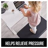 Gorilla Grip Anti Fatigue Cushioned Comfort Mat, Ergonomically Durable, Supportive, Padded, Thick and Washable, Stain-Resistant, Kitchen, Garage, Office Standing Desk Mats, 48x20 Inches, Black Varies 